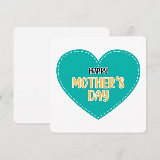 Fröhliches Muttertagsherz Feiertagskarte (Vorne/Hinten)