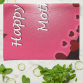 Fröhliches Muttertagsherz Geschirrtuch (Gefaltet)