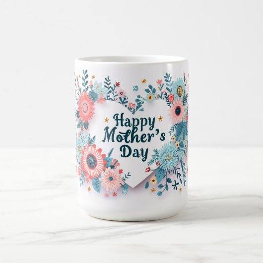Fröhliches Muttertagsherz Kaffeetasse (Mittel)