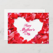 Fröhliches Muttertagsherz Postkarte (Vorne/Hinten)