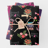 Fröhliches Muttertagsmuster Geschenkpapier Set (Beispiel)