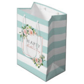 Fröhliches Muttertagsmuster Mittlere Geschenktüte (Vorderseite Schrägansicht)