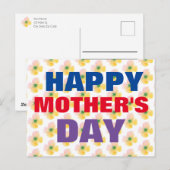Fröhliches Muttertagsmuster Postkarte (Vorne/Hinten)
