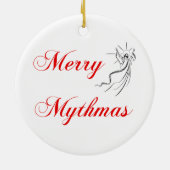 Fröhliches Mythmas Keramik Ornament (Hinten)