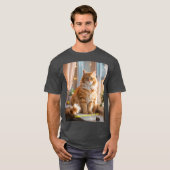 Fröhliches Nationaler Katzentag T-Shirt (Vorne ganz)