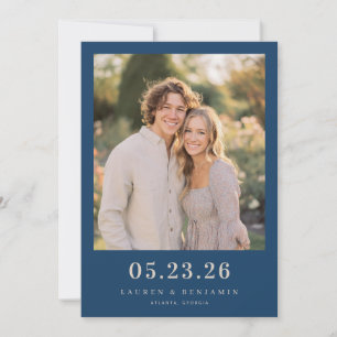 Fröhliches Navy-Foto Save The Date