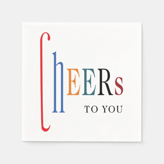 Fröhliches neues Jahr Party Serviette (Vorderseite)