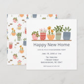 Fröhliches Neues Zuhause Einweihung Blumen Garten (Vorne/Hinten)