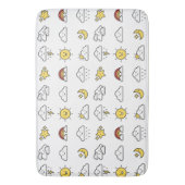 fröhliches Niedlich-Wetter-Icon-Muster Badematte (Vorderseite Vertikal)