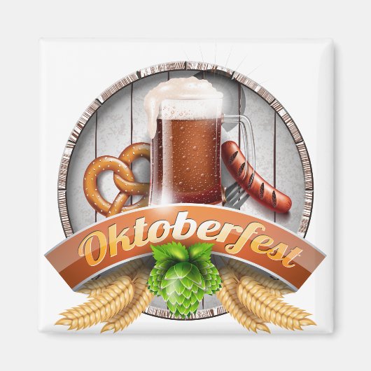 fröhliches Oktoberfest Magnet (Vorne)
