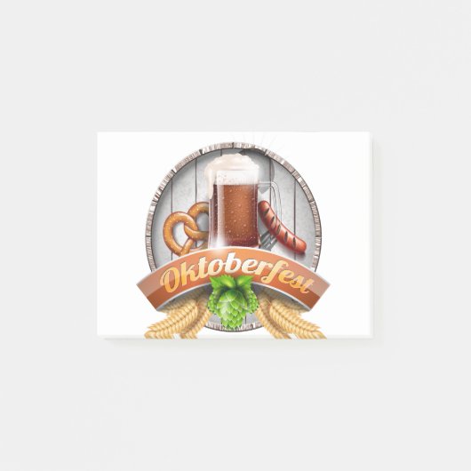 fröhliches Oktoberfest Post-it Klebezettel (Vorderseite)