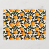 Fröhliches Orange Botanisch Begleitkarte (Rückseite)