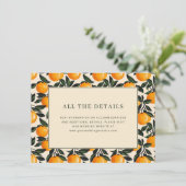 Fröhliches Orange Botanisch Begleitkarte (Stehend Vorderseite)