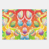 Fröhliches Ostereier Festtagsmuster Geschenkpapier Set (Vorderseite)