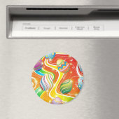 Fröhliches Ostereier Festtagsmuster Magnet (In Situ (Geschirrspüler))