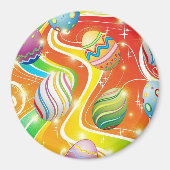 Fröhliches Ostereier Festtagsmuster Magnet (Vorne)