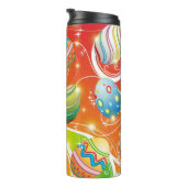 Fröhliches Ostereier Festtagsmuster Thermosbecher (Nach rechts gedreht)