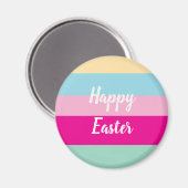 Fröhliches Osterfarbenes Streifenmuster Magnet (Vorderseite/Rückseite)
