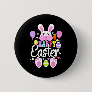 Fröhliches Osterhase Kaninchen Gesicht Lustiger Os Button