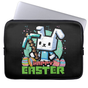 Fröhliches Osterhase Pixel-Spiel  Laptopschutzhülle