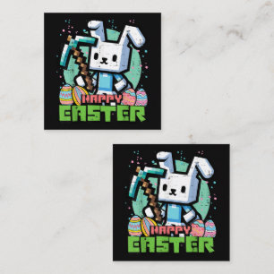 Fröhliches Osterhase Pixel Spiel  Mitteilungskarte