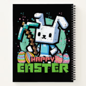 Fröhliches Osterhase Pixel Spiel  Notizblock (Rückseite)
