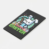 Fröhliches Osterhase Pixel Spiel  Post-it Klebezettel (angewinkelt)