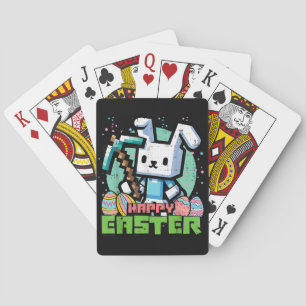 Fröhliches Osterhase Pixel Spiel  Spielkarten