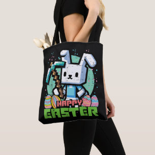 Fröhliches Osterhase Pixel Spiel  Tasche