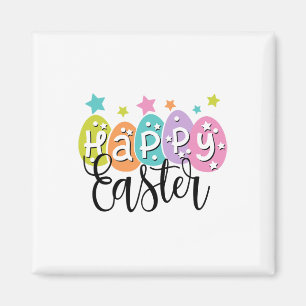 Fröhliches Osterhasen-Eier-Suche Ostertag-Shirt Fa Magnet