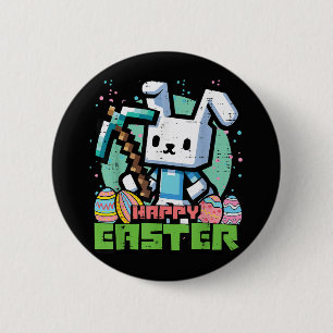 Fröhliches Osterhasen-Pixel-Spiel  Button