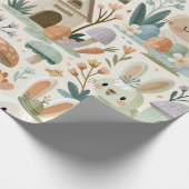 Fröhliches Osterhasenmuster Geschenkpapier (Ecke)