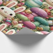 Fröhliches Osterhasenmuster Geschenkpapier (Ecke)