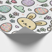 Fröhliches Osterhasenmuster Geschenkpapier (Ecke)