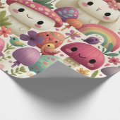 Fröhliches Osterhasenmuster Geschenkpapier (Ecke)