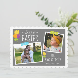 Fröhliches Ostern Benutzerdefiniertes Foto-Washi-B Feiertagskarte