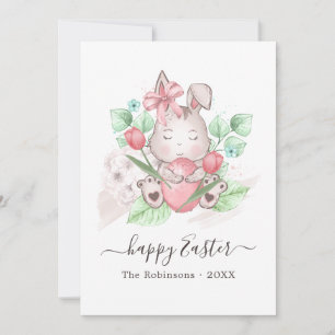 Fröhliches Ostern Familienfoto-Collage-Gruß Feiertagskarte