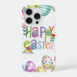 Fröhliches Ostern Florales Ei Muster Handyhülle iPhone 15 Pro Hülle