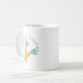 Fröhliches Ostern Karottenbündel Kaffeetasse (Vorderseite Links)