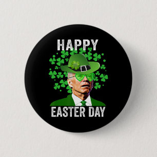 Fröhliches Ostern Lustiger Joe Biden Herz Gles St Button