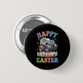 Fröhliches Ostern Lustiger Monster-Truck-Zermalmer Button (Vorne & Hinten)