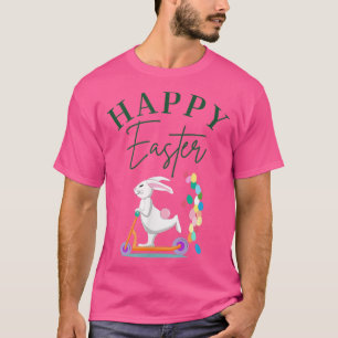 Fröhliches Ostern Osterhase Mädchen Jungen Lustig T-Shirt