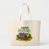 Fröhliches Ostern -Ostertasche Jumbo Stoffbeutel (Vorne)