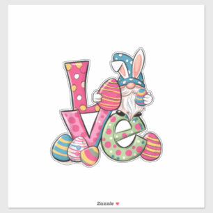 Fröhliches Ostern-Shirt Gnom Ostertag Liebe Männer Aufkleber