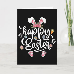 Fröhliches Ostern-Shirt Mädchen Kinder Kleinkind F Karte