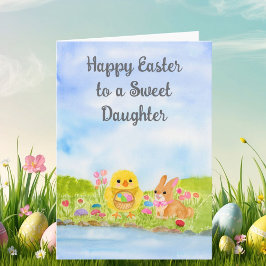 Fröhliches Ostern Tochter Baby Küken  Karte