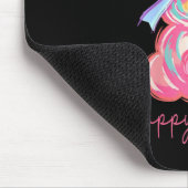 Fröhliches Ostertag Bunny Rabbit Pinselstrich Tee Mousepad (Ecke)