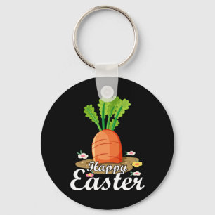 Fröhliches Ostertag Karotten-Hasen-Design Erntedan Schlüsselanhänger