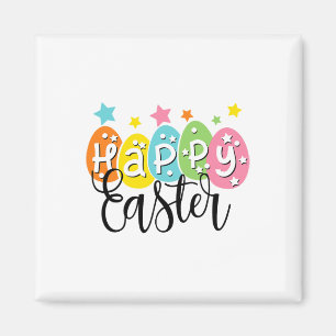 Fröhliches Osthase-Eier-Suche Ostertag-Shirt Famil Magnet