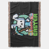 Fröhliches Osthase-Pixel-Spiel  Decke (Vorderseite Vertikal)